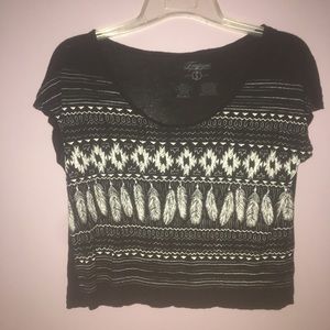 Vintage Feather Crop Top